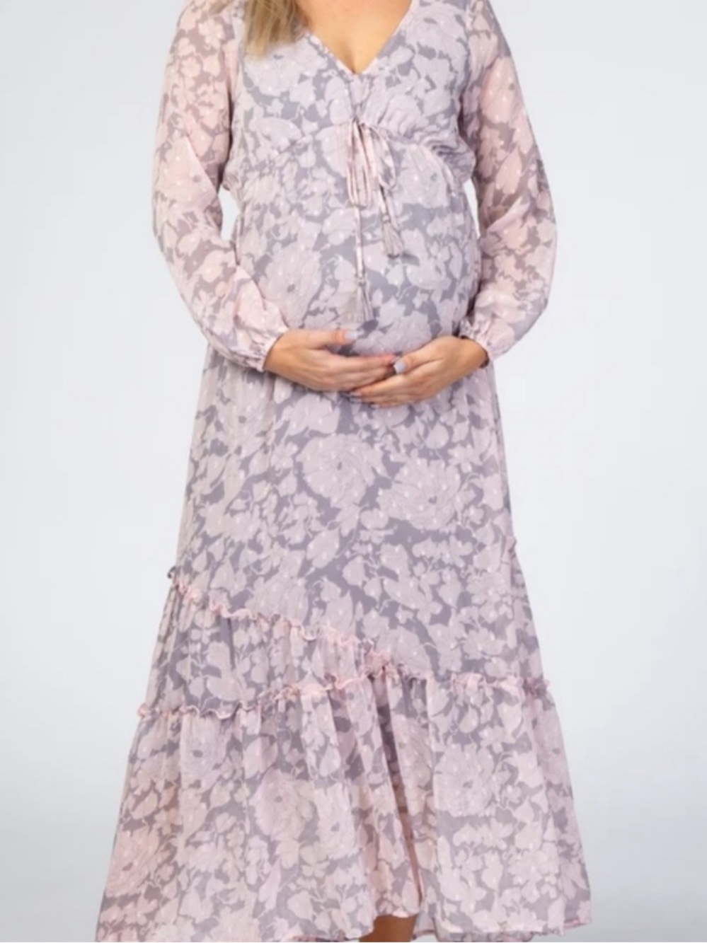 Lovestitch Floral Maternity Maxi Dress